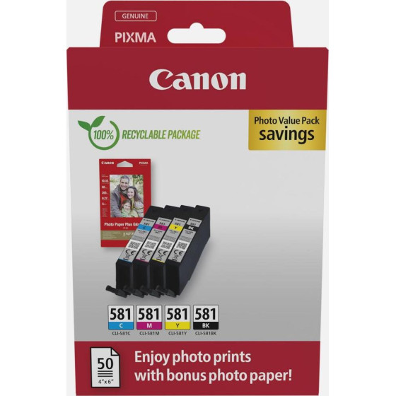 Canon ������ Inkjet CLI-581 Cmyk - (2106C006)