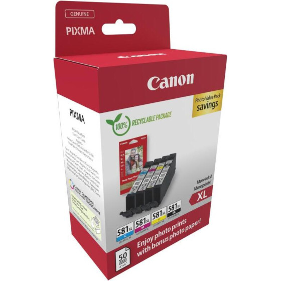 Canon ������ Inkjet CLI-581XL Cmyk - (2052C006)