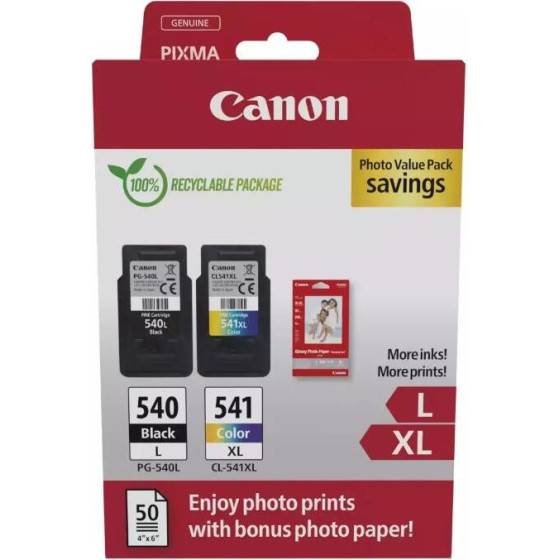 Canon ������ Inkjet PG-540L/CL-541XL Ph.Value Pack - (5224B012)
