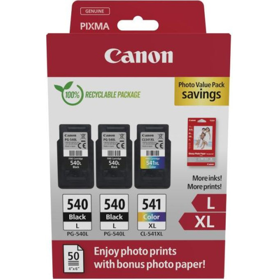 Canon ������ Inkjet PG-540Lx2/CL-541XL Ph.Value Pack - (5224B015)