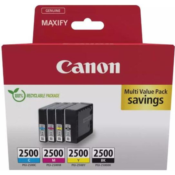 Canon ������ Inkjet PGI-2500 Cmyk Multipack - (9290B006)