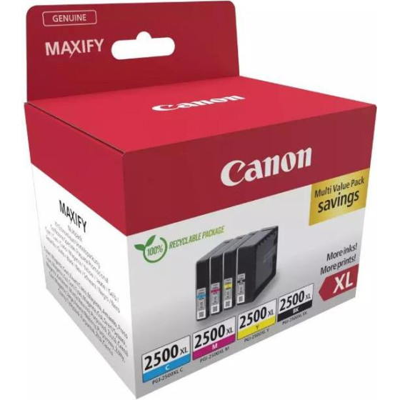 Canon ������ Inkjet PGI-2500XL Cmyk Multipack - (9254B010)