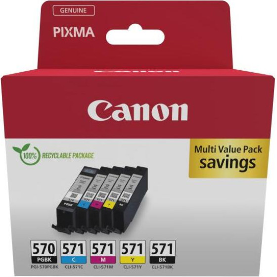 Canon ������ Inkjet PGI-570/CLI-571 Ink 5 Colours - (0372C006)