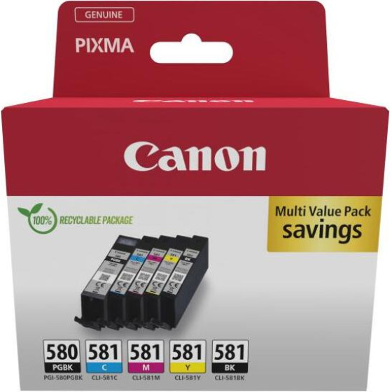 Canon ������ Inkjet PGI580BK/CLI581 5 Colours - (2078C007)