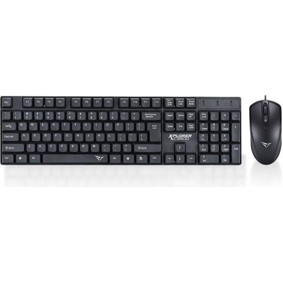 Alcatroz Silent Keyboard And Mouse Xplorer Black - (C3500)