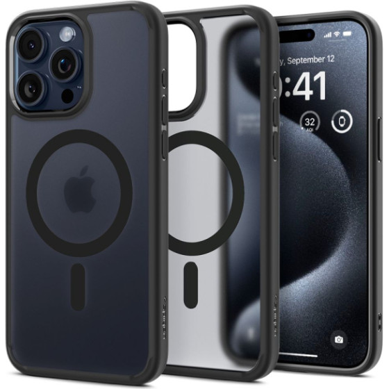 Spigen Ultra Hybrid Mag Magsafe Iphone 15 Pro Max Frost Black Backcover - (ACS06581)
