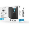 Lamtech Ups With Avr And Lcd Display 2000VA, 2x12V/9AH, 2xSCHUKO, 3xIEC, Usb & RJ45 Port - (LAM113539)