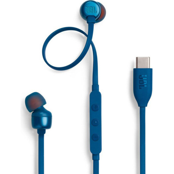 JBL Tune 310C, In-Ear Headphones, USB-C, Hi-Res, (Blue) - (JBLT310CBLU)