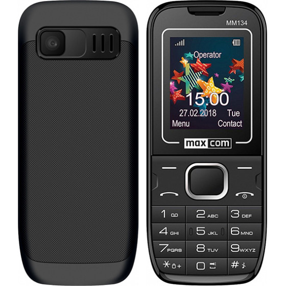 Maxcom ������ �������� MM134 Dual Sim 1,77'' �� ������ , ������� �������, ���� ��� ��������� ����� - (MM134BL)