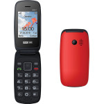 Maxcom ������ �������� MM817 Dual Sim 2.4 �� ������ ������� , ���� �������� , ��������� (���������� ����� Handsfree) ������� - (MM817RED)