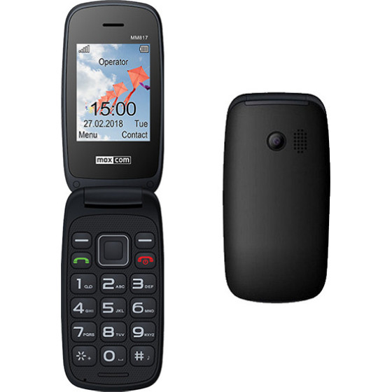 Maxcom ������ �������� MM817 Dual Sim 2.4 �� ������ ������� , ���� �������� , ��������� (���������� ����� Handsfree) ����� - (MM817BL)