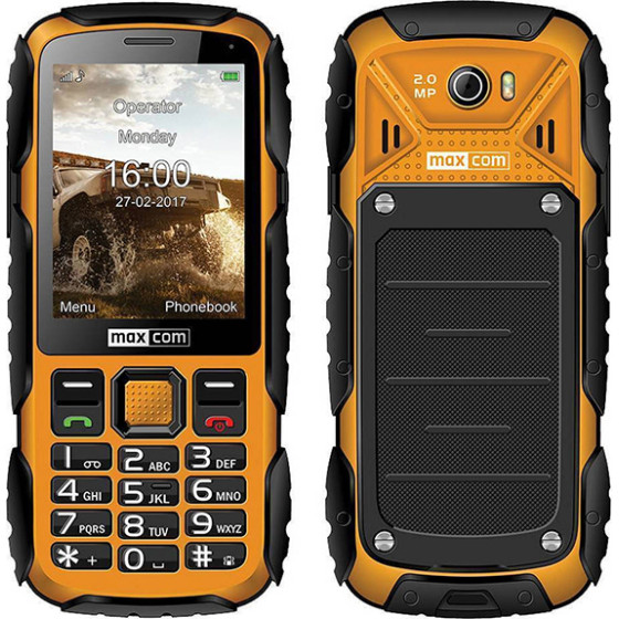 Maxcom ������ �������� MM920 ��������� IP67 �� ������ �������, ����, ��������� (���������� ����� Handsfree), Bluetooth, Media Player, ������ & ������� Micro SD ��������� - (MAXCOM920OR)