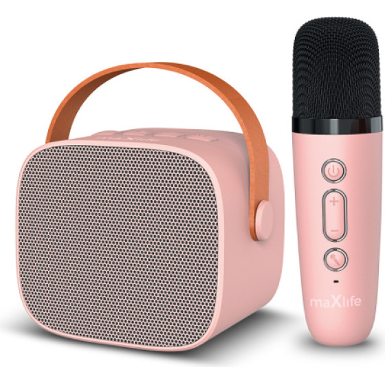 Maxlife Bluetooth Karaoke Speaker Microphone MXKS-100 Pink - (MXKS100P)