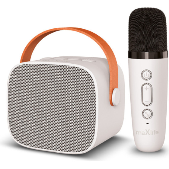 Maxlife Bluetooth Karaoke Speaker Microphone MXKS-100 White - (MXKS100W)