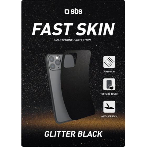 SBS Fast Skin Sheet Glitter Look Black - (SKINSHEETGLTK)