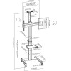 Sbox Mobile Floor Stand 37'-70' / 94 - 178 Cm Vesa 600x400 Max - (FS-446-2)