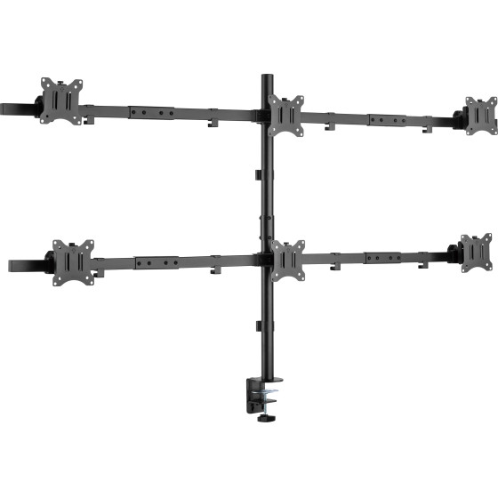 Sbox Table Stand For 6 Monitors 17'-32' Vesa 100x100 Max - (LCD-352/6-2)