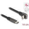 DeLock ������� USB-C 60W, flat, �������, 480 Mbps, 14cm, ����� - (80750)