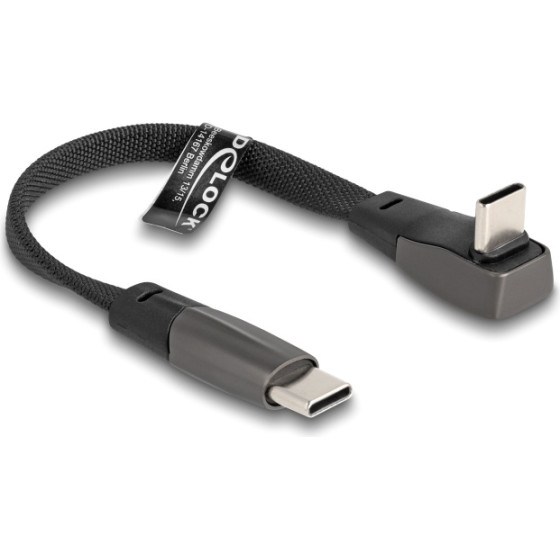 DeLock ������� USB-C 60W, flat, �������, 480 Mbps, 14cm, ����� - (80750)