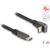 DeLock ������� USB-C 60W, flat, �������, 480 Mbps, 1m, ����� - (80751)