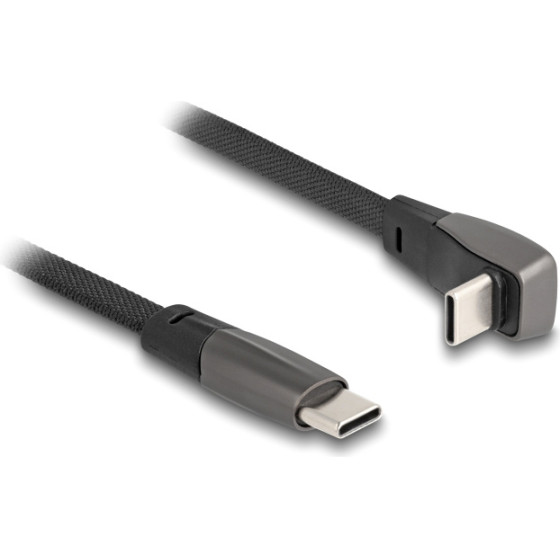 DeLock ������� USB-C 60W, flat, �������, 480 Mbps, 1m, ����� - (80751)