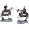 ALBAINOX ������� White horse. Black Templar With spear.12cm, 39548
