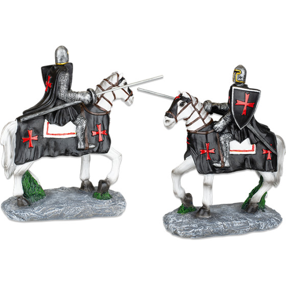 ALBAINOX ������� White horse. Black Templar With spear.12cm, 39548