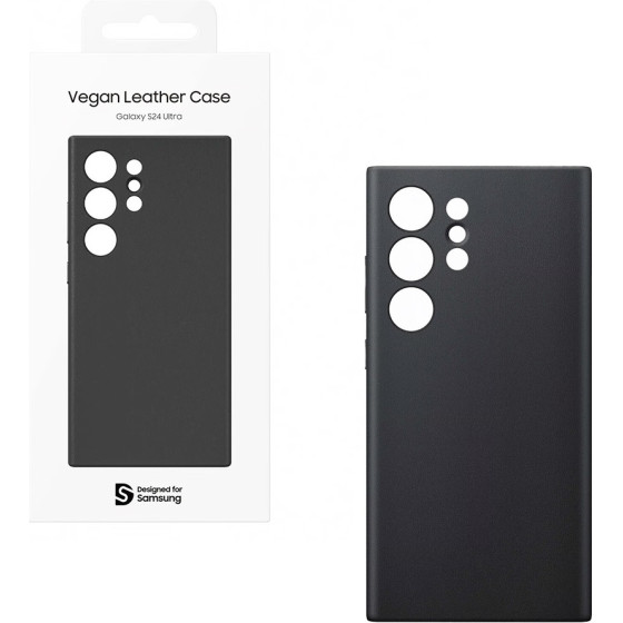 Samsung ���� S24 Ultra 5G S928 Vegan Leather Case Black Packing Or - (GP-FPS928HCABW)