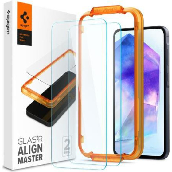 Spigen Tempered Glass Full Face Glas.Tr Align Master Samsung A556B Galaxy A55 5G ������� (2 ���.) - (AGL07775)