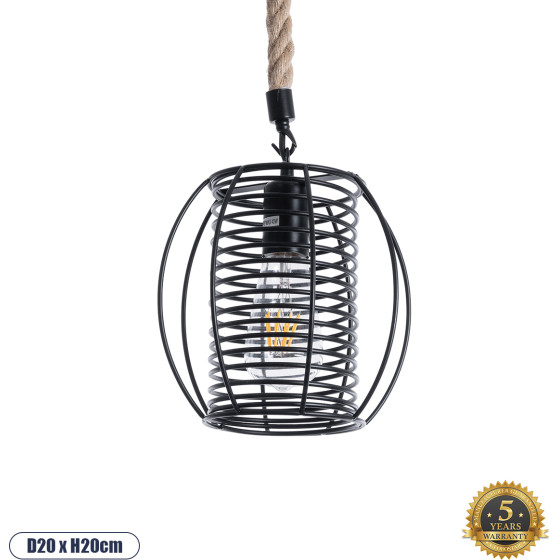 GloboStar Orval �������� �������� ��������� ������ �������� 1 x E27 AC220-240V IP20 - �20 x �20cm - ����� ��������� �� ���� ������ ������ - 5 ������ ������� - (01689)