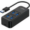 Powertech Usb Hub 4x �����, 5 Gbps, Usb �������, ����� - (PTR-0153)