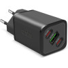 SBS Travel Charger Pd 100W Gan 3X Ports Black - (GANUSB2CPD100W)