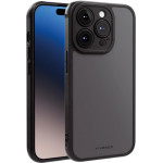 Vivanco Frosted Cover Camera Protection Iphone 15 Pro Semi transparent/Black Backcover - (63902)