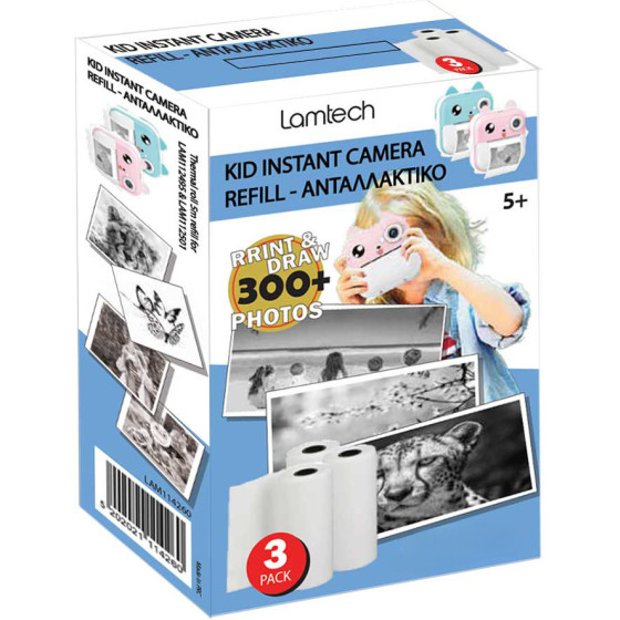 Lamtech 3PAck Kid Instant Camera Refill 5M For LAM114284 & LAM114291 - (LAM114260)