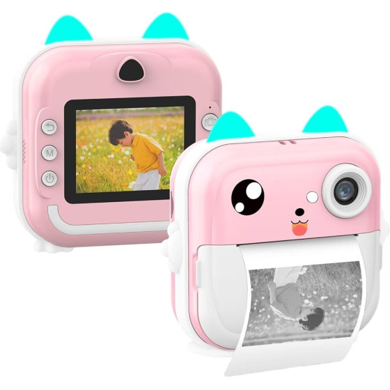Lamtech Bluetooth Kid Instant Camera WHITE/Pink - (LAM114291)