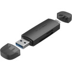 Vention 2 In 1 Usb 3.0 A / Type-C Card Reader (SD+TF) Black Dual Drive Letter - (CLKB0)
