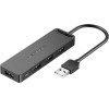 Vention 4-Port Usb 2.0 Hub With Power Supply 0.15M Black - (CHMBB)