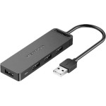 Vention 4-Port Usb 2.0 Hub With Power Supply 0.15M Black - (CHMBB)