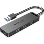Vention 4-Port Usb 3.0 Hub With Power Supply 0.15M Black - (CHLBB)