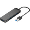 Vention 4-Port Usb 3.0 Hub With Power Supply 1M Black - (CHLBF)