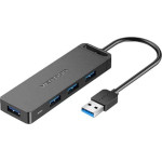 Vention 4-Port Usb 3.0 Hub With Power Supply 1M Black - (CHLBF)