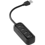 Vention 4-Ports Usb 2.0 Hub 0.15M Black - (VAS-J43-B015)
