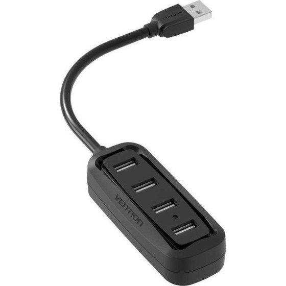 Vention 4-Ports Usb 2.0 Hub 0.15M Black - (VAS-J43-B015)