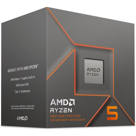 AMD Cpu Ryzen 5 8500G, 3.5GHz, 6 Cores, AM5, 22MB, Wraith Cooler - (100-100000931BOX)