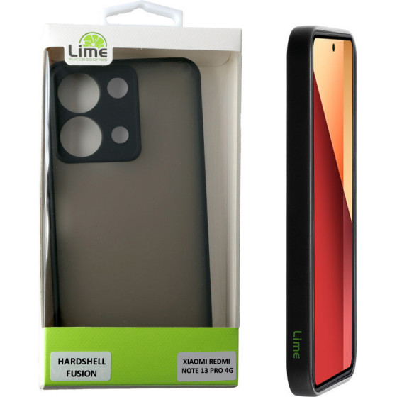 Lime ���� Xiaomi Redmi Note 13 Pro 4G 6.67'' Hardshell Fusion Full Camera Protection Black With Red KEYS
