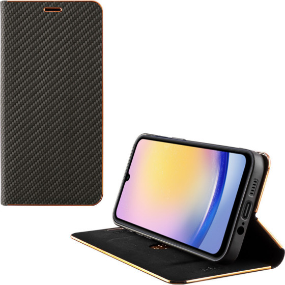 Idol 1991 ���� Samsung A25 5G A256 6.5'' Elite Pro ANTI-Rfid Book Stand BLACK - (5205308360220)