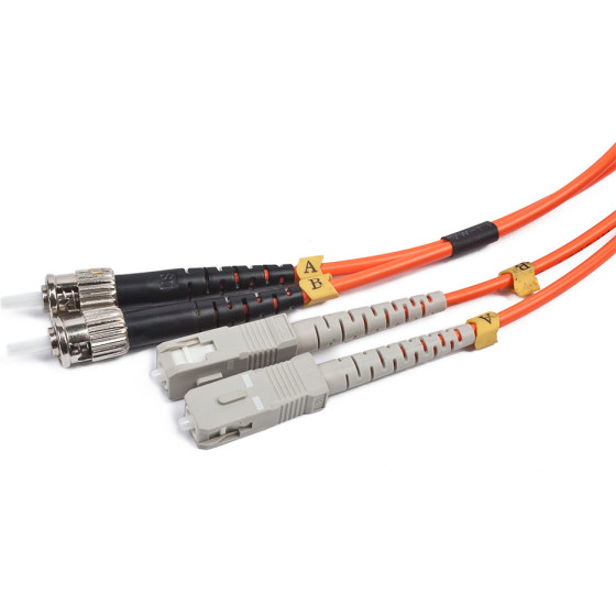 Cablexpert Multimode Duplex OM2 50/125 Fiber Optic Cable ST/Sc 5M - (CFO-STSC-OM2-5M)