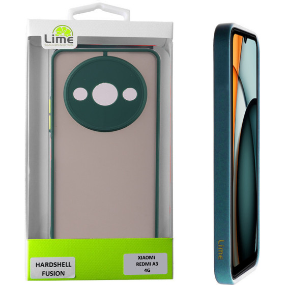 Lime Successories Lime ���� Xiaomi Redmi A3 4G 6.71'' Hardshell Fusion Full Camera Protection Green With Yellow KEYS