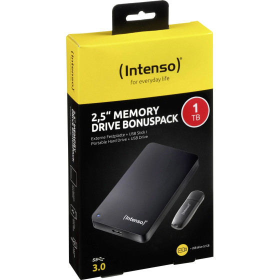 Intenso 2,5'' Portable Hdd 3.0 1TB Memory Drive Bonuspack + Usb 32 Gb - (6023680)