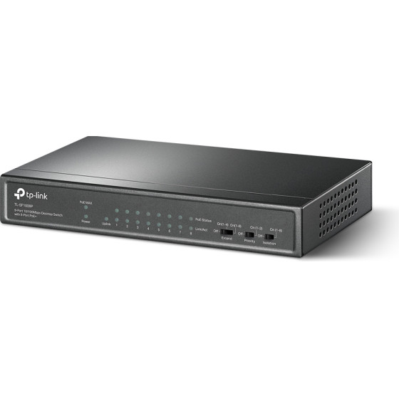 TP-Link 9-Port 10 100 Mbps Desktop Switch With 8-Port PoE+ - (TL-SF1009P)